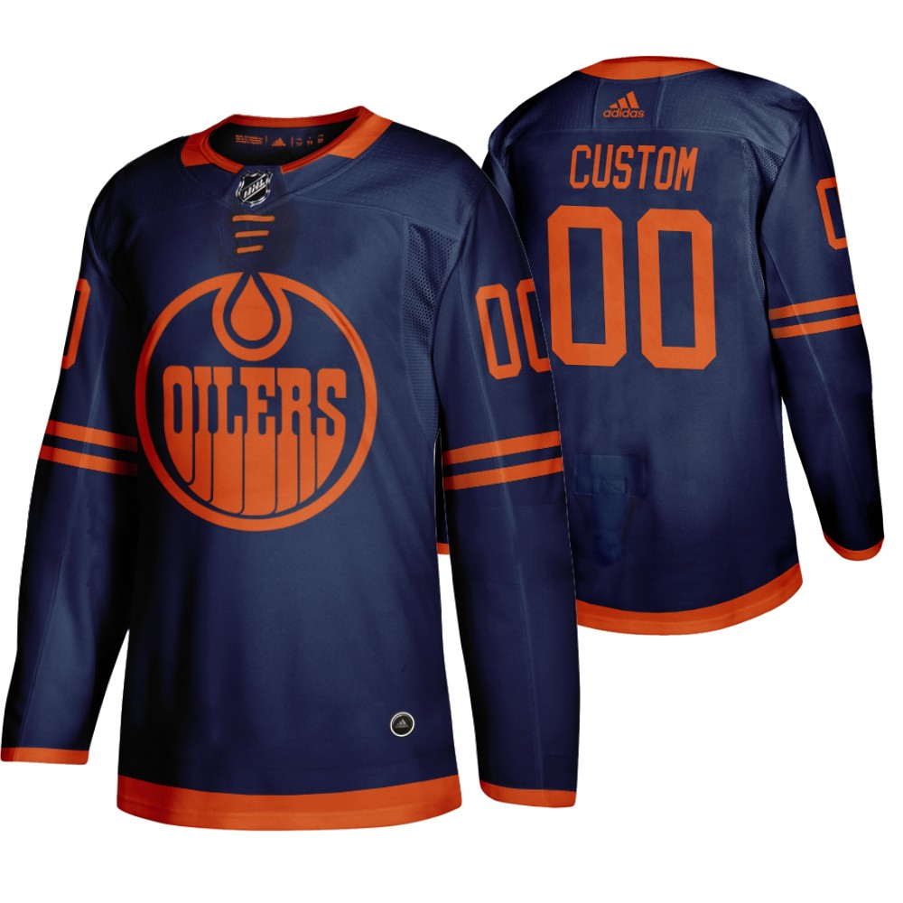 Edmonton Oilers Custom Blue 2019-20 Third Alternate Jersey->customized nhl jersey->Custom Jersey